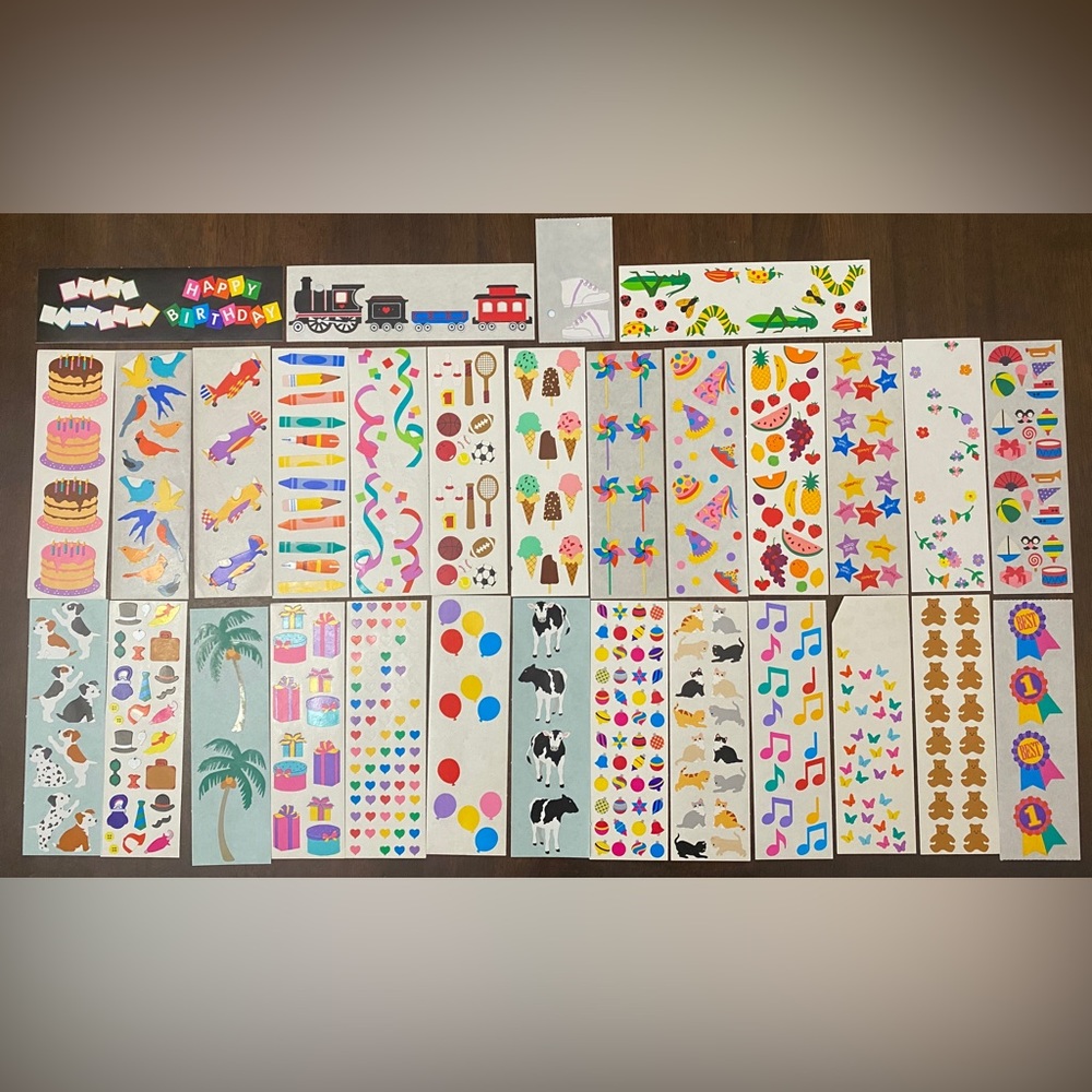 Mrs. Grossman’s Stickers Vintage Lot 70’s 80’s 90’s 30 Strips